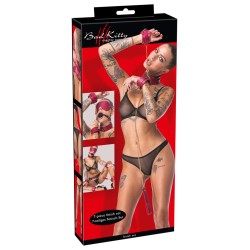Ensemble 7 pièces Fetish SM rose - Bad Kitty 