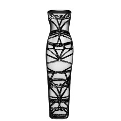 Robe bustier Bondesque F358 - Noir Handmade