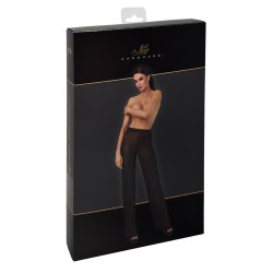 Pantalon en maille pailletée Onyx F374 - Noir Handmade