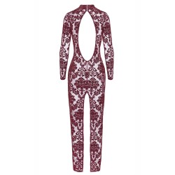 Robe fendue en tulle floqué Kink Royal F383 - Noir Handmade