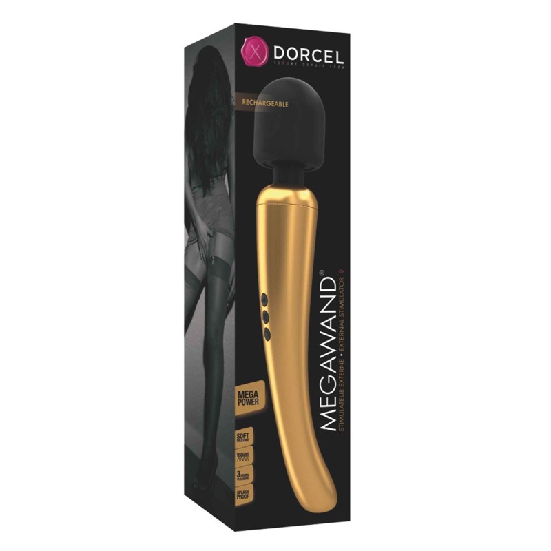 Dorcel Megawand Gold - Stimulateur clitoridien rechargeable 20 modes vibration