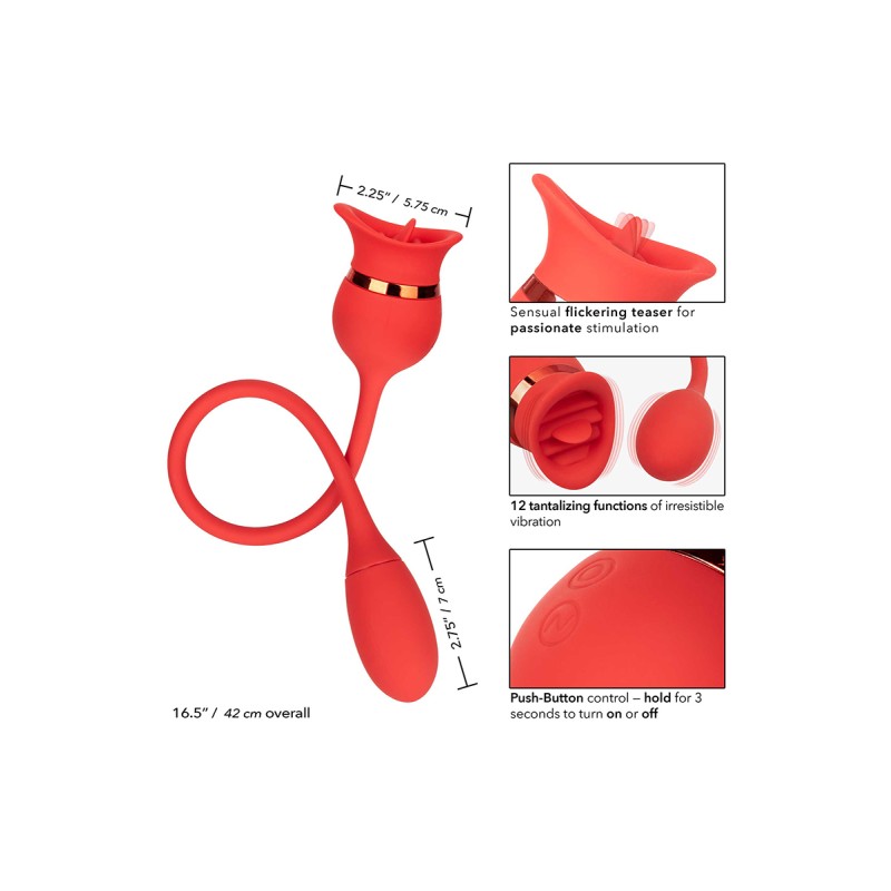 Double stimulateur French Kiss Casanova Calexotics – 12 modes