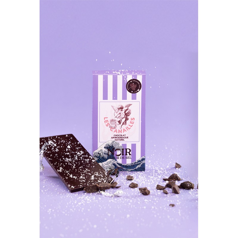 Chocolat noir fleur de sel - Tablette 100g - Les canailles