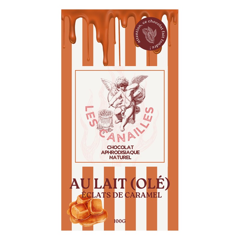Chocolat au lait éclats de caramel - Tablette 100g - Les canailles