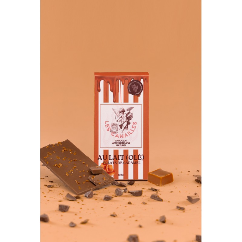 Chocolat au lait éclats de caramel - Tablette 100g - Les canailles