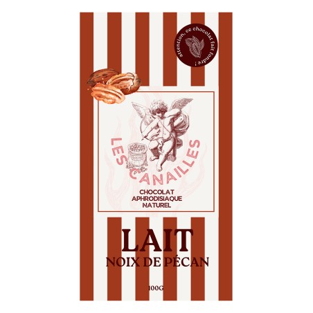 Chocolat au lait noix de pécan - Tablette 100g - Les canailles