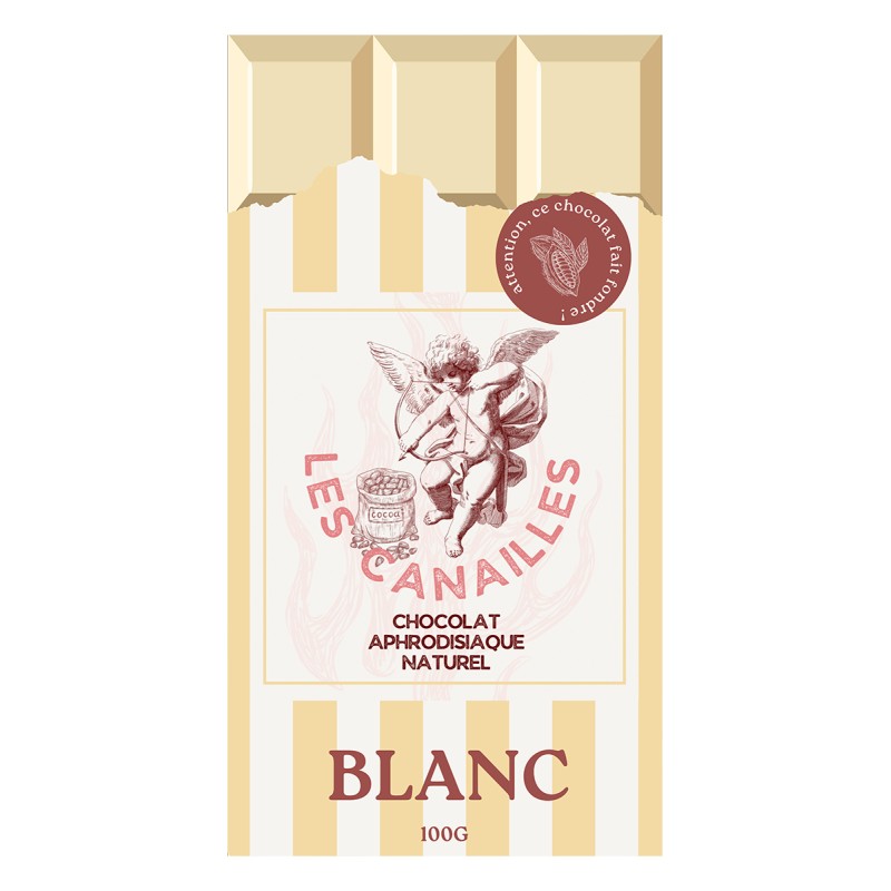 Chocolat blanc - Tablette 100g - Les canailles