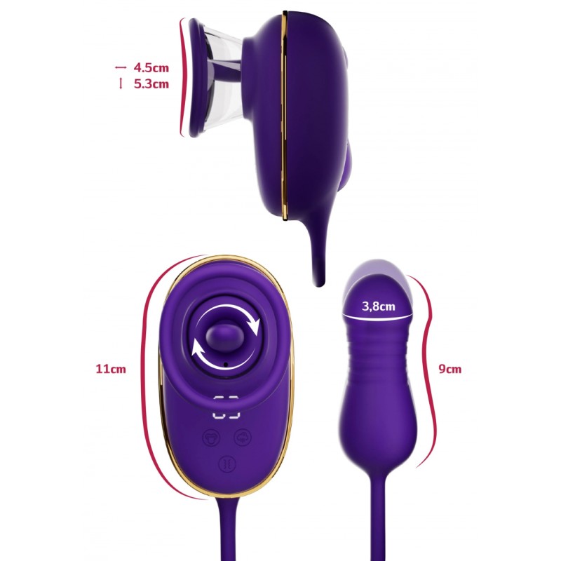 She.E.O stimulateur clitoridien et anal multifonction – double vibration