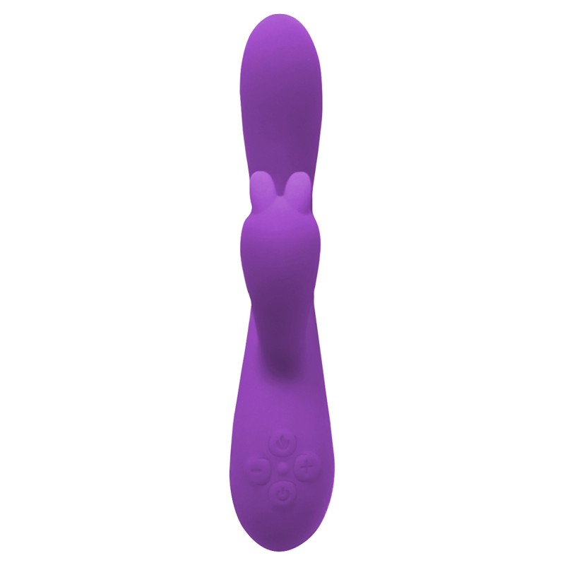 Vibro Rabbit chauffant Gili-Gili Wooomy - Double stimulation clitoris et vagin, 16 modes, fonction chauffante