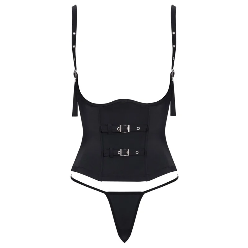 Ensemble corset seins nus noir - Cottelli PARTY