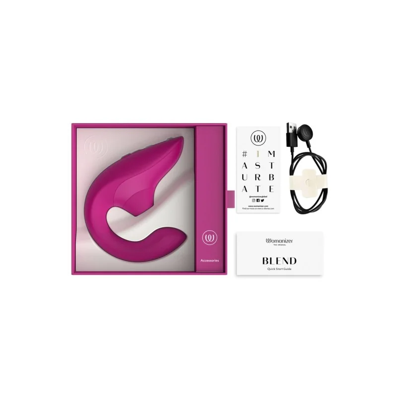 Womanizer Blend - Double stimulateur fuchsia avec Pleasure Air