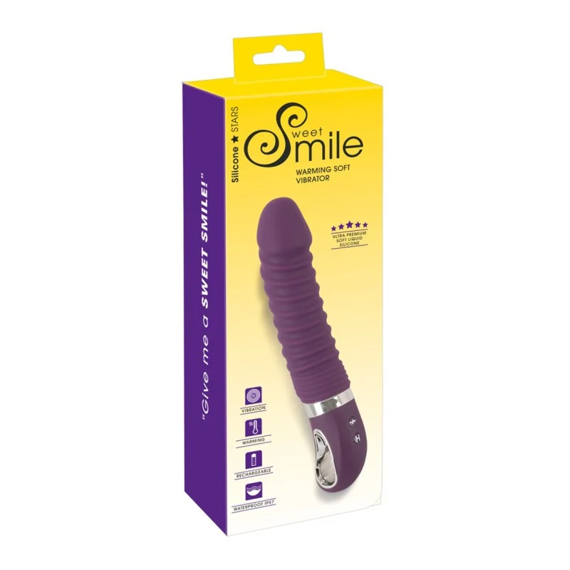 Vibromasseur chauffant Sweet Smile rechargeable - 12 modes