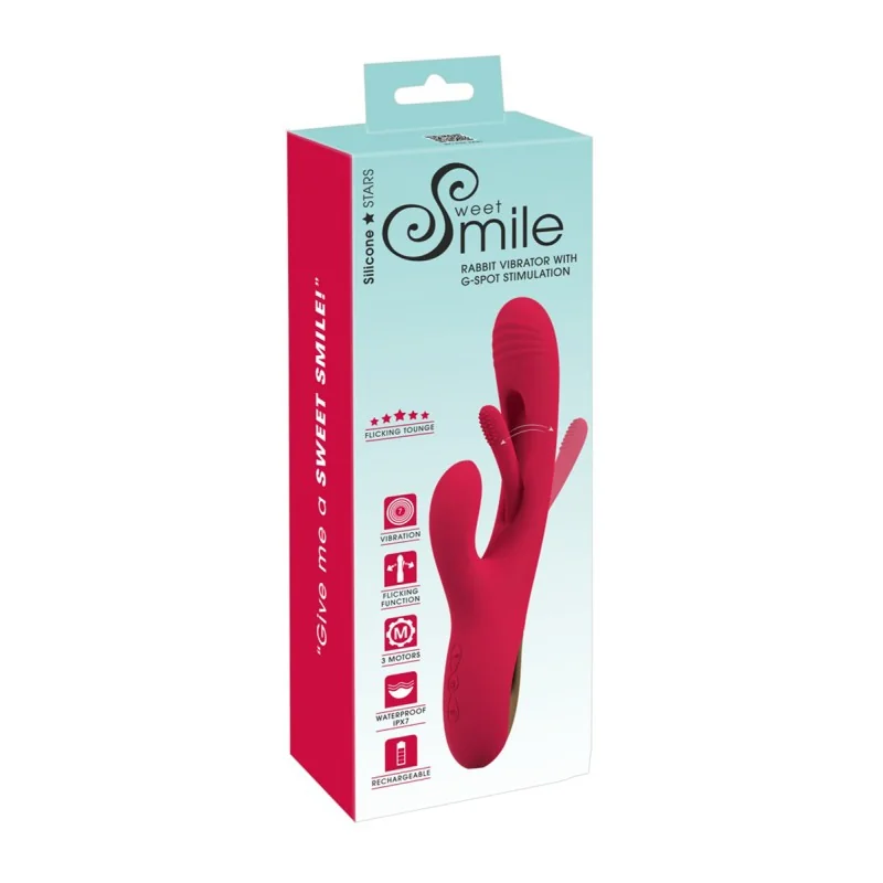 Vibro Rabbit Sweet Smile – langue oscillante et 3 moteurs