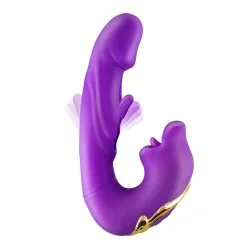 Vibromasseur rabbit 3-en-1 Kissy violet Yoba - stimulation multizone