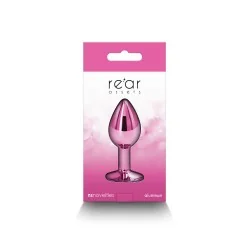 Plug bijou aluminium chromé rose S