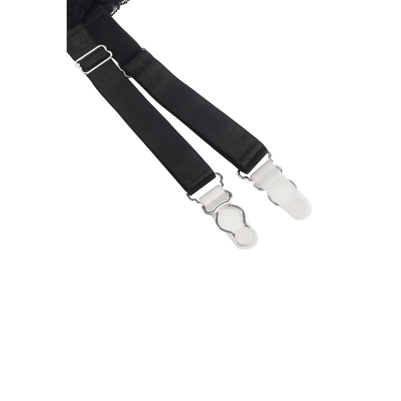 Porte-jarretelles et string Noir - Litolu Lingerie