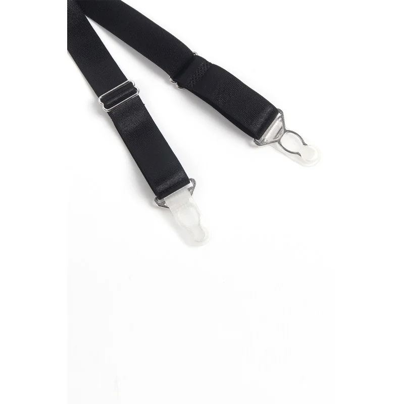 Porte-jarretelles dentelle large Noir - Litolu Lingerie