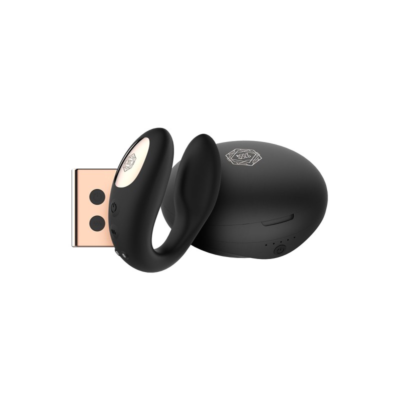 Vibro pour couple C-Shape - Rosy Gold