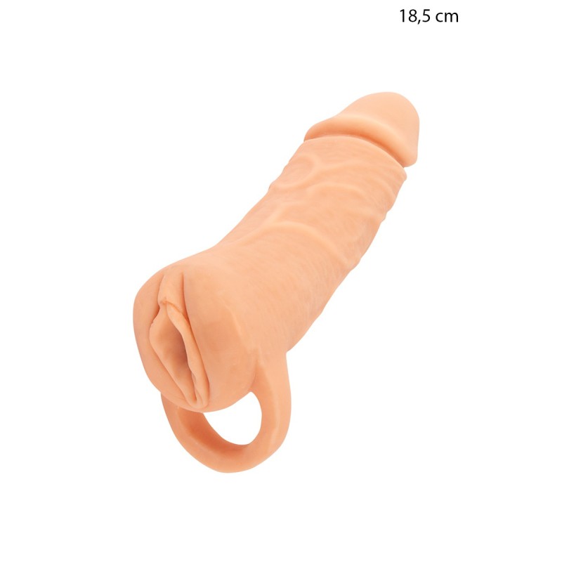 Masturbateur et extension de pénis 18,5 cm - Nature Skin
