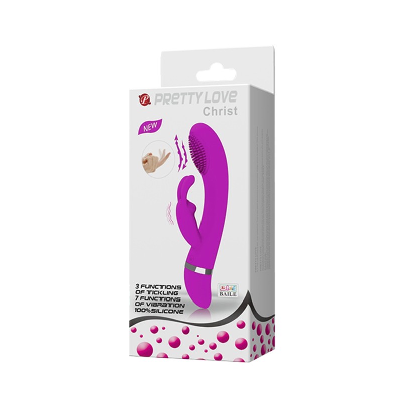 Vibromasseur Rabbit Christ Pretty Love - 2 moteurs oscillants