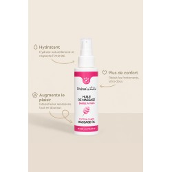 Huile de massage BIO barbe à papa - Divinextases