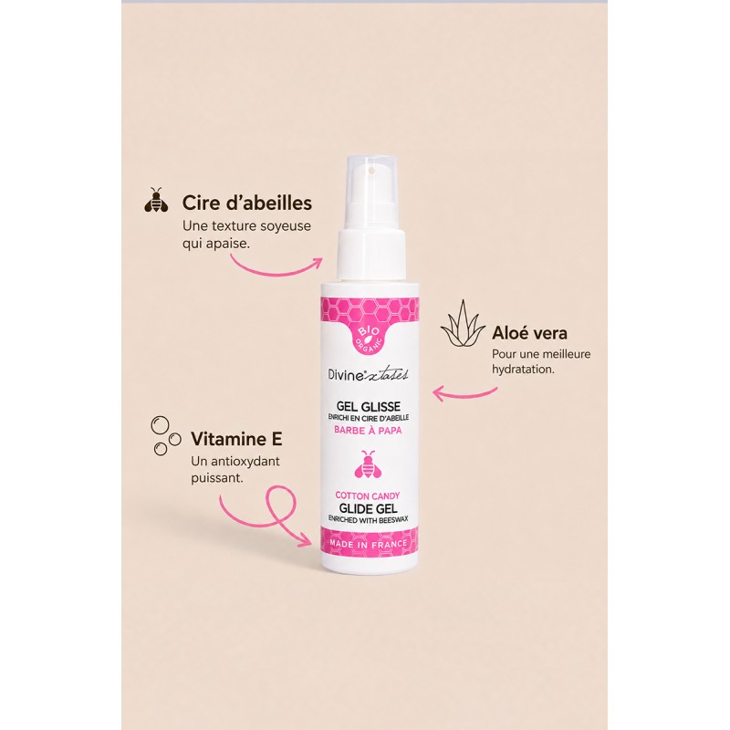 Lubrifiant Bio Barbe à papa 100ml - Divinexstases