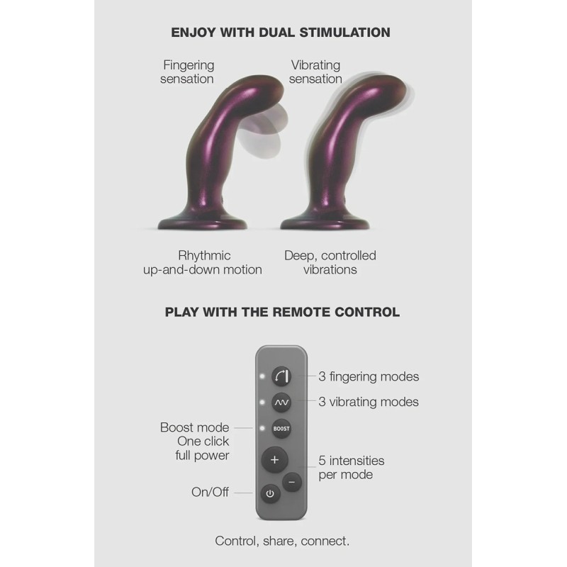 Dildo fingering et vibrant aubergine - Strap On Me