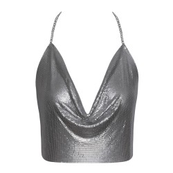 Top en métal argenté - Cottelli ACCESSOIRES