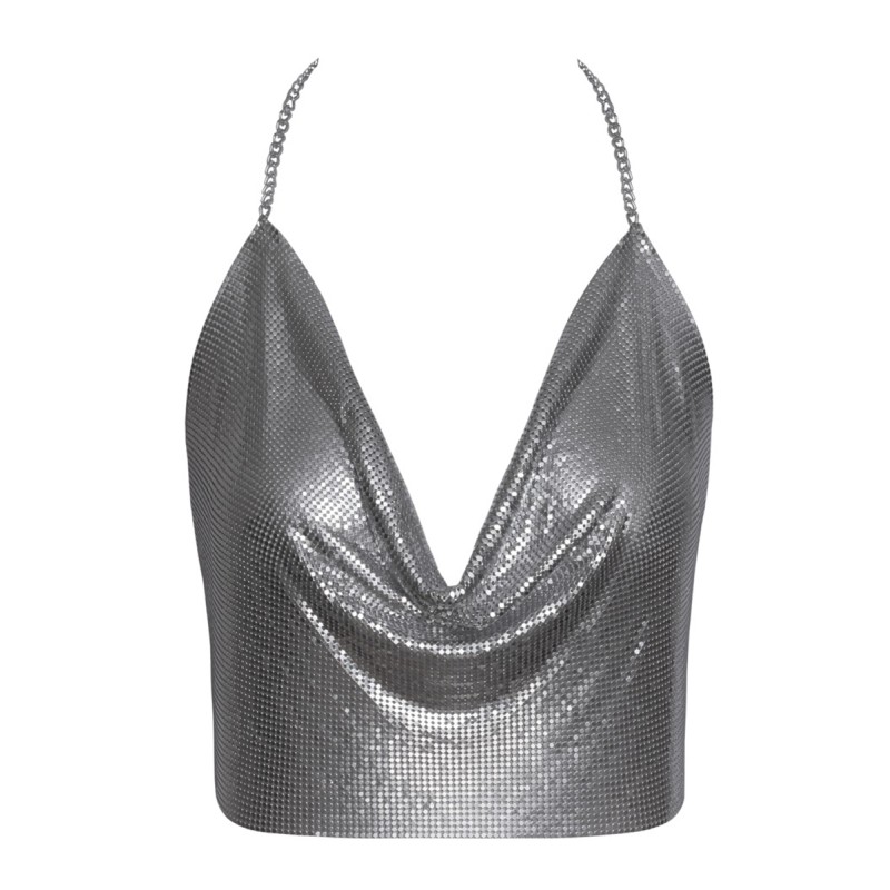 Top en métal argenté - Cottelli ACCESSOIRES
