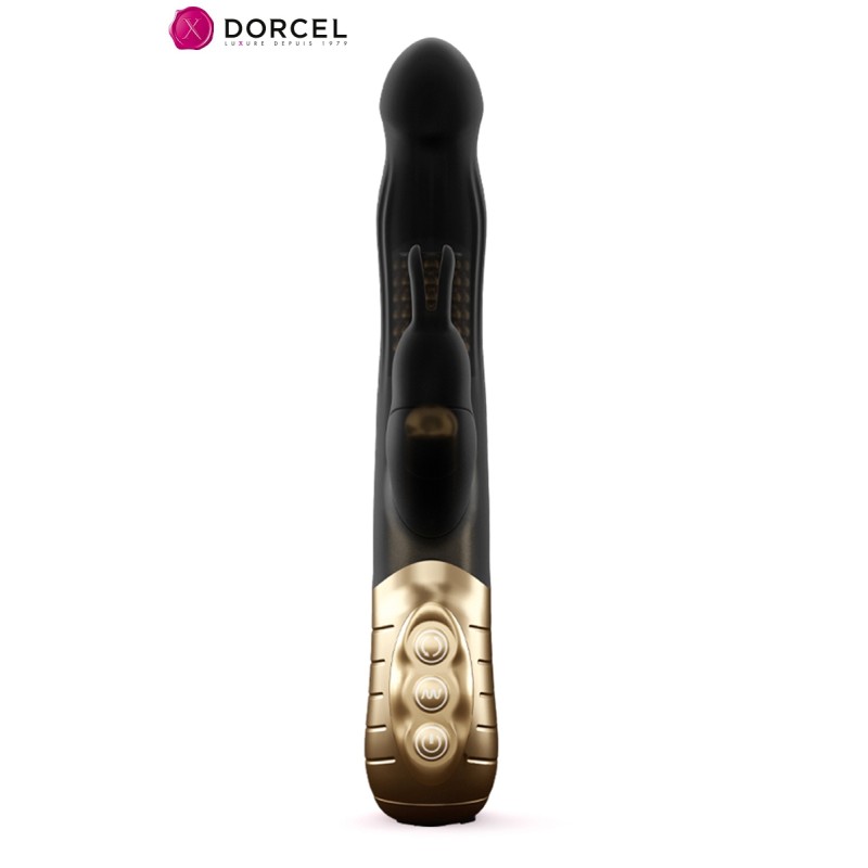 Vibromasseur Rabbit rechargeable Baby Rabbit 2.0 noir et doré - Dorcel