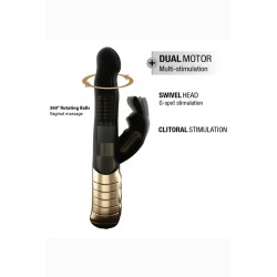 Vibromasseur Rabbit rechargeable Baby Rabbit 2.0 noir et doré - Dorcel