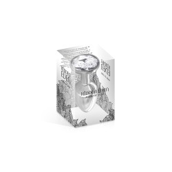 Plug anal acier bijou Hidden Eden - strass transparent 7,5 cm