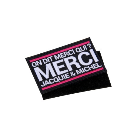 5 stickers J&M blanc logo rectangle