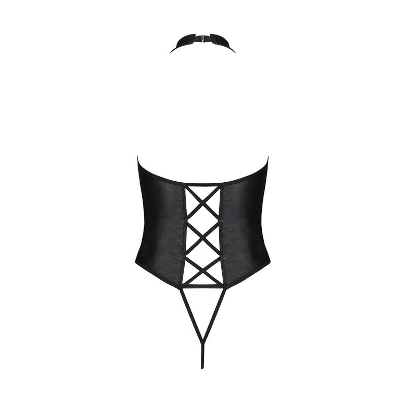 Body ouvert faux cuir Nancy - Passion