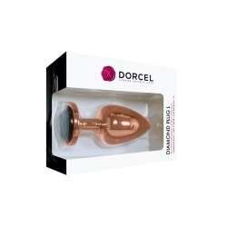 Dorcel Diamond Plug L - Plug anal bijou métal rose gold, taille grande