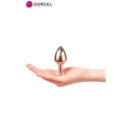 Diamond Plug M Dorcel - Plug anal bijou rose gold, taille M, design glamour
