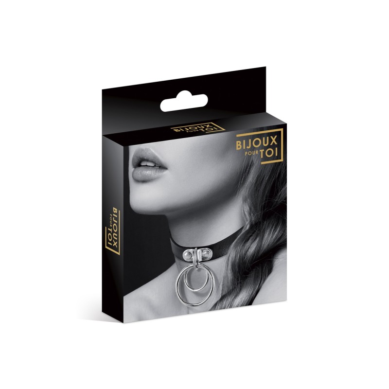 Collier Fetish avec double anneau - Bijoux pour Toi