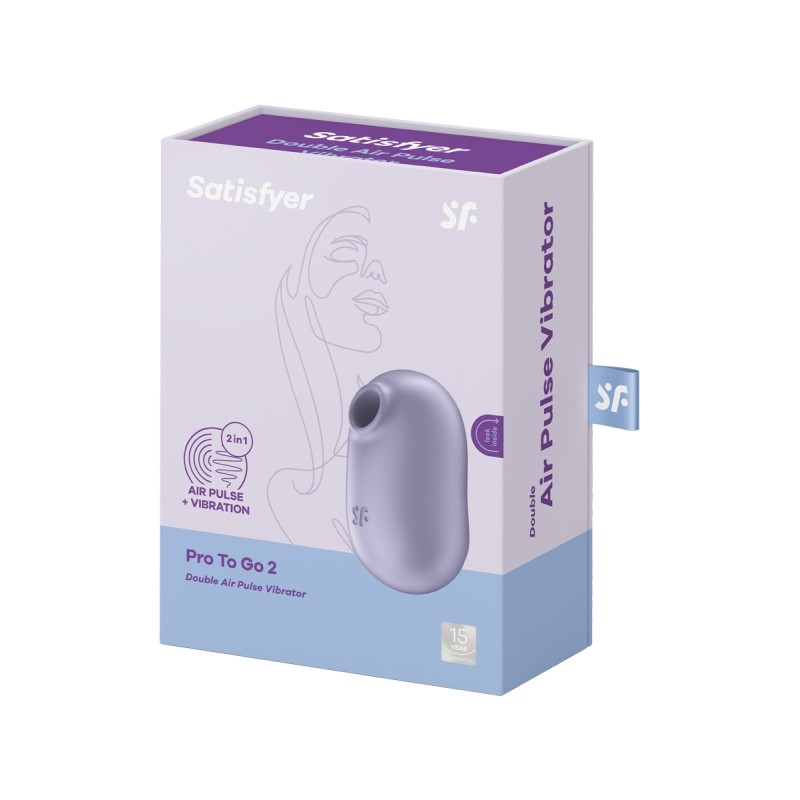 Satisfyer Pro To Go 2 – Stimulateur air pulsé et vibrations lavande