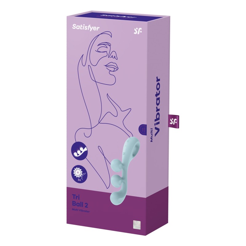 Satisfyer Tri Ball 2 bleu – multi-vibromasseur triple stimulation