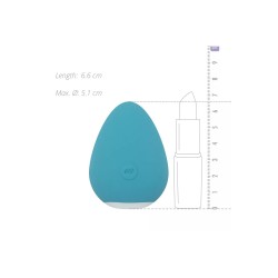 Mini vibro Carla Cala Azul - 10 modes vibration, silicone doux