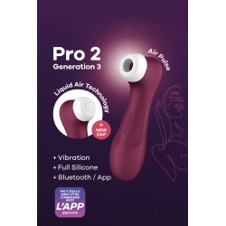 Satisfyer Pro 2 Generation 3 connecté bordeaux - stimulateur