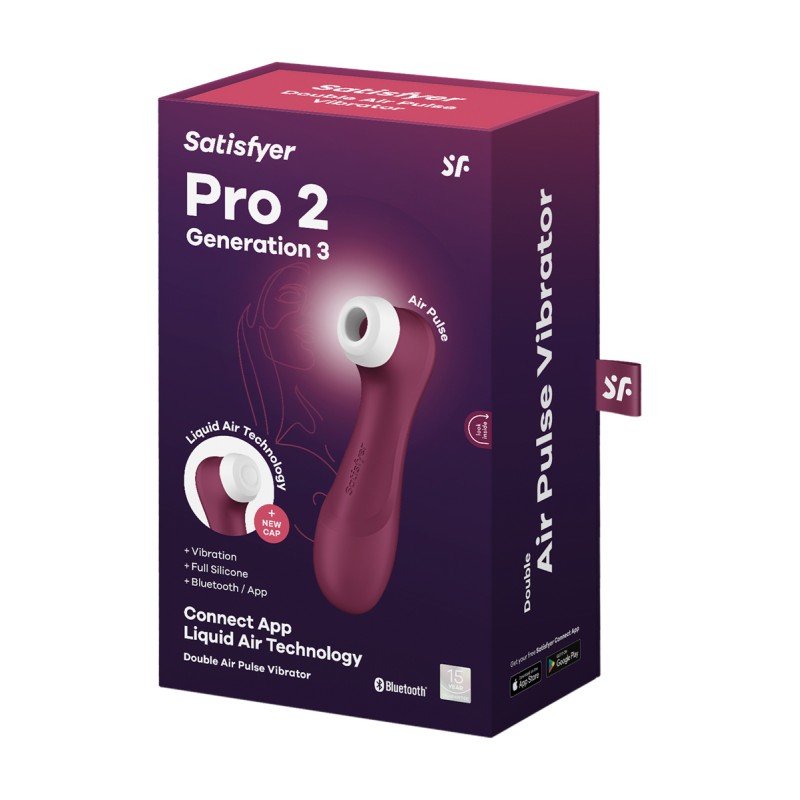 Satisfyer Pro 2 Generation 3 connecté bordeaux - stimulateur