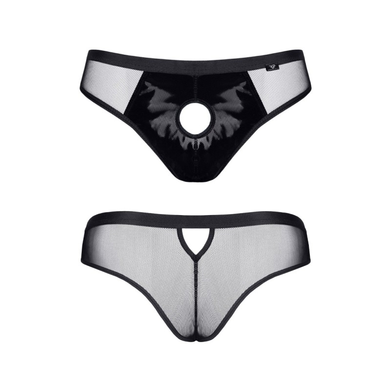 String ouvert à strass blanc