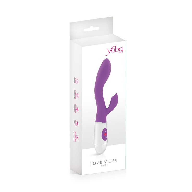 Vibromasseur Rabbit Naya violet Yoba - Triple stimulation