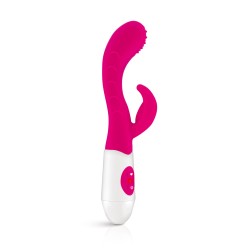 Vibromasseur Rabbit Leola rose - Stimulation multiple 10 modes - Yoba