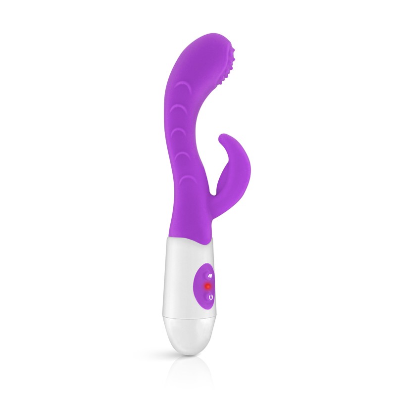 Vibromasseur rabbit Leola violet - Stimulation multiple 10 modes - Yoba