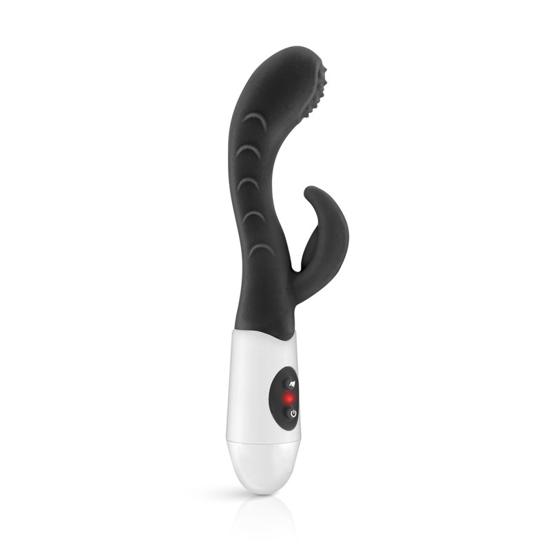 Vibromasseur Rabbit Leola noir - Stimulation multi-zones 10 modes Yoba