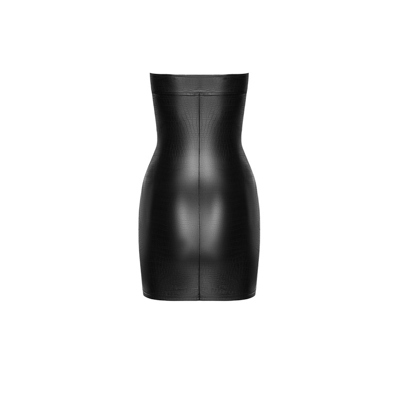 Mini robe bustier Wild F317 wetlook effet croco