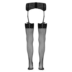 Bas résille noir - Cotelli Legwear