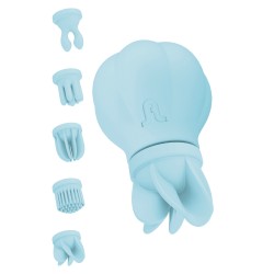 Stimulateur clitoris Caress bleu Adrien Lastic 5 têtes